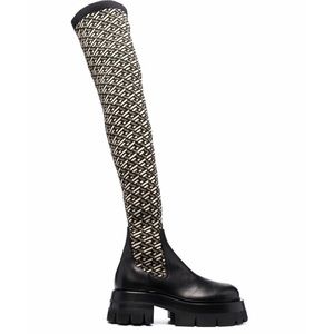 Versace multi-panel ridge sole boots